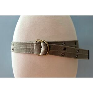 Army Green Cotton Grommet Belt Womens sz 14